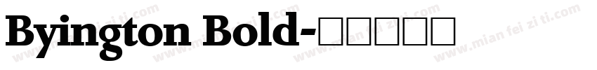 Byington Bold字体转换